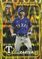 2024 Topps Gilded Collection #71 Evan Carter Gold Raywave Baseball Card