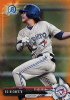2017 Bowman Prospects #BCP142 Bo Bichette Chrome-Orange Refractor Baseball Card