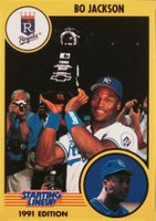 1991 Kenner Starting Lineup # Bo Jackson Black Back Baseball Card
