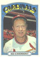 1972 Topps #67 Red Schoendienst Baseball Card