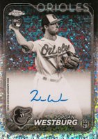 2024 Topps Chrome Rookie Autographs #RAJWE Jordan Westburg Black & White Mini Diamond Refractor Baseball Card
