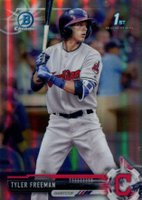 2017 Bowman Draft #BDC42 Tyler Freeman Chrome-Refractor Baseball Card