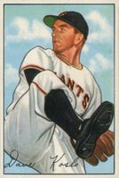 1952 Bowman #182 Dave Koslo Baseball Card