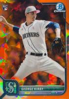 2022 Bowman Chrome Sapphire Edition #34 George Kirby Orange Baseball Card