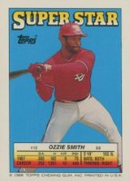 1988 Topps Stickercard #12 Ozzie Smith T.Pendleton-49/G.Ward-303 Baseball Card