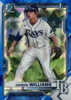 2021 Bowman Draft Chrome Sapphire Edition #BDC180 Carson Williams Baseball Card
