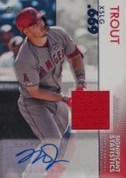 2020 Topps Significant Statistics #SSARMT2 Mike Trout Autograph Relics Baseball Card