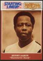 1989 Starting Lineup Baseball Greats # Hank Aaron Baseball Card