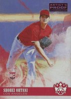 2018 Panini Diamond Kings #73 Shohei Ohtani Pitching/No Pinstripe-Artist's Proof-Red Baseball Card