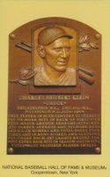1964 DATE Hall of Fame Yellow Plaque Postcard # Chuck Klein Baseball Card