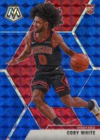 2019 Panini Mosaic #211 Coby White Blue Mosaic Basketball Card