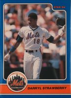 1984 Star Strawberry # Darryl Strawberry Run/Blue Jer-Puzzle Back Baseball Card