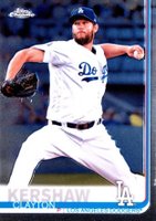 2019 Topps Chrome #112 Clayton Kershaw Pitching Baseball Card