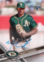 2017 Topps Clearly Authentic Autographs #MO Matt Olson Baseball Card