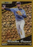 2022 Topps Update Black Gold #BG2 Wander Franco Gold Baseball Card