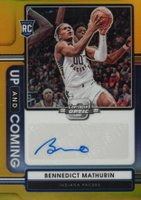 2022 Panini Contenders Optic Up and Coming Autographs #UCABNM Bennedict Mathurin Gold Basketball Card