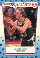 1989 Fleer Sticker #10 Larry Bird Basketball Card