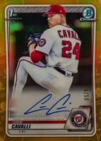 2020 Bowman Draft Chrome Draft Picks Autographs #CDACCA Cade Cavalli Gold Refractor Baseball Card