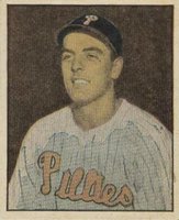 1951 Berk Ross #4-9 Curt Simmons Baseball Card