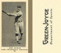 1916 Green-Joyce #93 Joe Judge Baseball Card