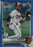 2021 Bowman Draft 1st Edition #BD50 Connor Norby Blue Foil Baseball Card