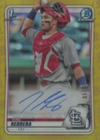 2020 Bowman Chrome Prospect Autographs #CPAIH Ivan Herrera Gold Refractor Baseball Card