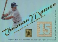 2001 Topps Tribute Game-Used Bat #RBTM Thurman Munson Stencil Baseball Card