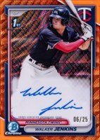 2024 Bowman Chrome Prospect Autographs #CPAWJ Walker Jenkins Hta Orange Wave Refractor Baseball Card