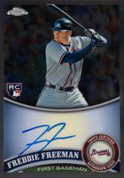 2011 Topps Chrome #173 Freddie Freeman Autograph-Refractor Baseball Card