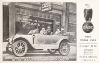 1912 Case Automobiles Postcard # Oldfield/Tinker Baseball Card