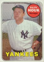 1969 Topps #447w Ralph Houk White Letters Baseball Card