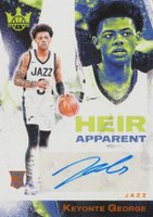 2023 Panini Court Kings Heir Apparent Autographs #HAKEY Keyonte George Amber Basketball Card