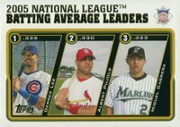 2005 Topps Updates & Highlights #UH142 ational League Batting Leaders Baseball Card