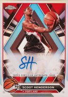 2023 Topps Chrome Topps Chrome Autographs #CGSH Scoot Henderson Refractor Basketball Card