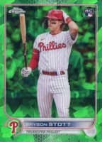 2022 Topps Chrome Update Sapphire Edition #224 Bryson Stott Green Baseball Card