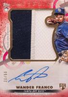 2022 Topps Inception Inception Autographed Patch #IAJPWF Wander Franco Jumbo-Red Baseball Card