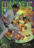1999 Topps Chrome Fortune 15 #FF3 Derek Jeter Refractor Baseball Card