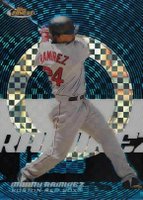 2005 Finest #89 Manny Ramirez Blue Xfractor Baseball Card