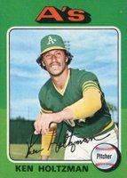 1975 Topps Mini #145 Ken Holtzman Baseball Card