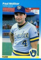 1987 Fleer #350 Paul Molitor Baseball Card