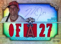 2013 Topps Triple Threads #101 Mike Trout Autograph Relics Baseball Card
