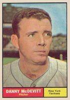 1961 Topps #349 Danny McDevitt Baseball Card
