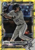 2021 Bowman Draft Chrome Sapphire Edition #BDC84 Benny Montgomery Yellow Baseball Card