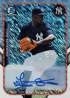 2015 Bowman Chrome Farm's Finest Minis #FFMLSE Luis Severino Autograph Baseball Card