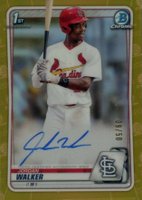 2020 Bowman Draft Chrome Draft Picks Autographs #CDAJW Jordan Walker Gold Refractor Baseball Card