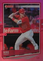 2020 Panini Donruss #129 Mike Trout Holo Pink Baseball Card