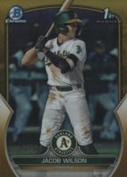 2023 Bowman Draft #BDC121 Jacob Wilson Chrome-Gold Baseball Card