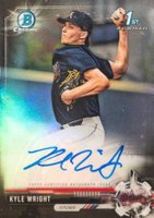 2017 Bowman Draft Chrome Draft Picks Autographs  #CDAKW  Kyle Wright Black Refractor Baseball Card