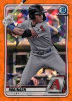 2020 Bowman Chrome Sapphire Edition #BCP27 Kristian Robinson Orange Baseball Card