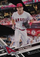 2017 Topps #20 Mike Trout Leaving Dugout-Black Baseball Card